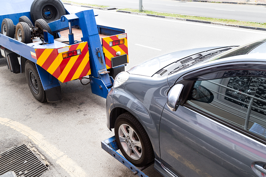 towing of damage car